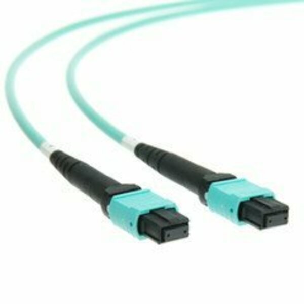 Swe-Tech 3C Plenum MTP Fiber Optic Cable, Type B, 12 Strand, 50/125 OM4, 40/100 Gbps, MTP Female, 30 meter 98.4ft FWTMPMP-41030